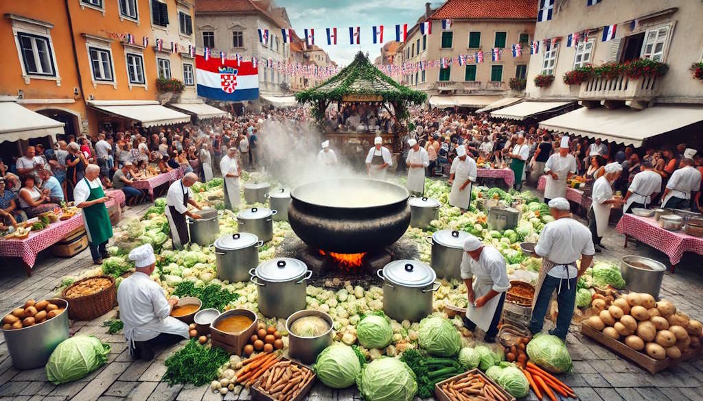 Zeljarijada 2024 in Vidovac: an international festival celebrating Varaždin cabbage, with a rich program, concerts by Miroslav Škora and Slavonski Lola, and a mega-sarma of 850 kg of meat and 1300 heads of cabbage