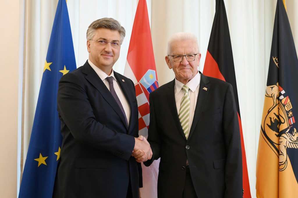 Prime Minister Andrej Plenkovic visited Baden-Württemberg and agreed to improve energy cooperation with Winfried Kretschmann